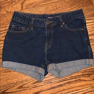 BDG Dark Wash High Rise Mom Shorts